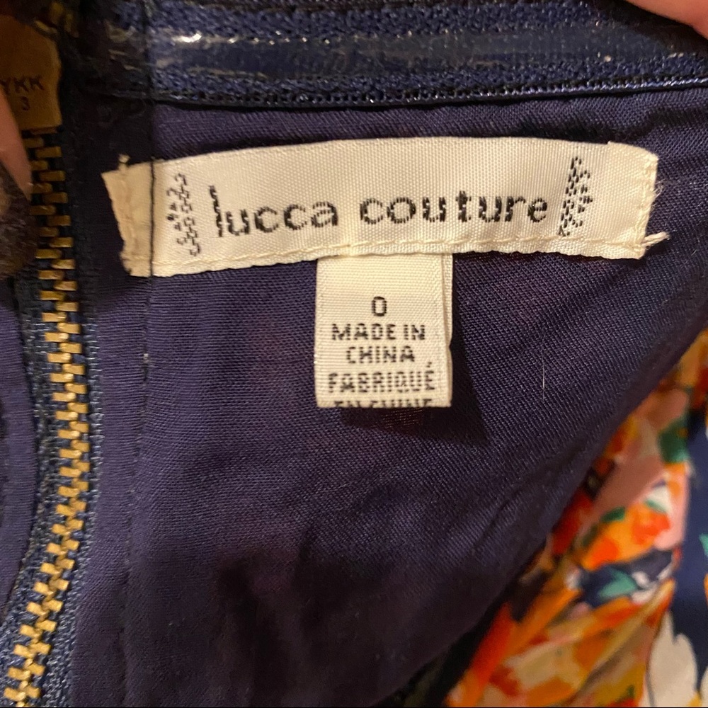 Urban Outfitters Lucca Couture floral strapless chiffon dress - Picture 6 of 8